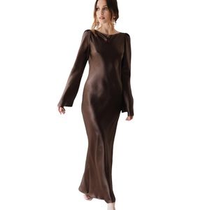 HP 🥳 Stone Cold Fox x Free People Frankie Slip 0 / XS, 1 / Sm, 2 / M Brown Silk